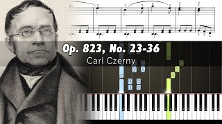 Czerny - The Little Pianist No.23-36 - Piano Tutorial with Sheet Music