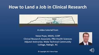 How to Land a Job in Clinical Research