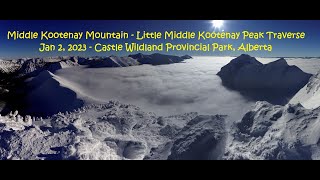 Middle Kootenay Mountain - Little Middle Kootenay - Jan 2, 2023 - Castle Wildland Prov. Park,Alberta