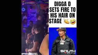 Digga D Sets Fire To His Hair On Stage❗🤣