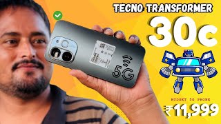 Best Budget 5G Phone Under ₹8,999 Tecno Spark 30C 5G Review | Tecno Transformer 🔥