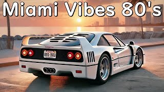 80's Miami Beach Drive | Retro synthwave Journey