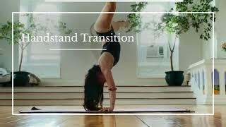 Yogasana's organic cotton yoga mat: Yoga teacher Jamie Harig demonstrates handstand transition