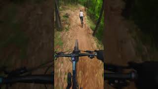 DH 5 with a nice new turn/ Lake Leatherwood downhill at Eureka Springs AR