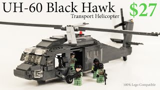 Lego UH-60 Black Hawk Helicopter Modern Warfare Battlefield Brickarms Toy Gun Timelapse & Review