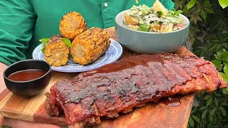 Cooking Baby back ribs, Potato salad, grilled corn & cowboy butter #sp #ad @bordbia Like & Subscribe