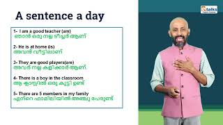 SPOKEN ENGLISH CLASS Intermediate level -Day 1 PART 3  A sentence a day