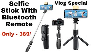 Selfie Stick With Tripod And Wireless Bluetooth Remote Control  || @dontmissvlogs