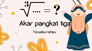 cara mudah mencari nilai akar tiga | materi kelas 5 SD #matematika #maths