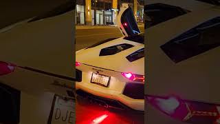 Lamborghini Aventador Shooting Out Big Flame At Tank Kitchen & Bar.