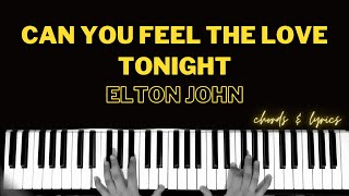 Can You Feel The Love Tonight - Elton John | Piano ~ Cover ~ Accompaniment ~ Backing Track ~ Karaoke