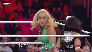 The Bella Twins vs  Michelle McCool & Layla WWE RAW October 4th 2010