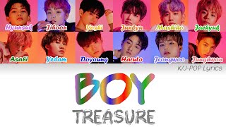 TREASURE (트레저) - BOY Colour Coded Lyrics (Han/Rom/Eng)