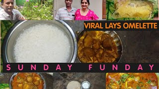 🐔DESI CHICKEN ଝୋଳ କୁ ଉଷୁନା ଭାତ😋ମାମା ଆଜି ତିଆରିକଲେ VIRAL RECIPE LAYSOMELETTE😋 #viral @KANHUMANUVLOG