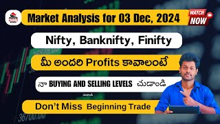 TOMORROW NIFTY, BANKNIFTY ANALYSIS 03-12-2024 #DAYTRADING #TRADING #OPTIONBUYING