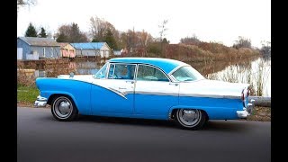 Suzie Bombshell and her 1956 Ford Fairlane