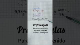 Matemáticas conversión unidades físicas #matematika #fisika #profedouglas #profesor #ciencia #jesus