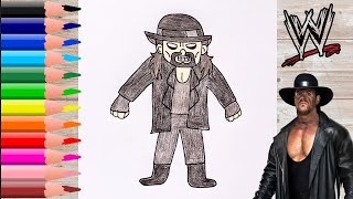 رسم المصارع اندرتيكر بشكل كيوت / رسم سهل / رسم للمبتدئين / رسم اندرتيكر سهل / How to draw Undertaker