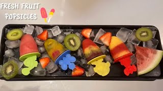 Whole fruit popsicles - 4 different fruit popsicles homemade - Kids Special