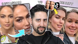 Instagram VS Reality ! JLo's Filter Glitches + Tiktok's New Bold 'Glamour Filter' Is SCARY!