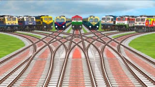 Nine Bhartiya ✔️Rail's Crossing At New Risky Daimond Railroad Crossing Track!! train sim world 5 !!