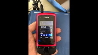 Original Nokia c2-05 red detail real shot video