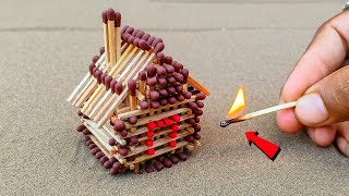 How To Make Matchstick house Without Glue | Simple Tricks