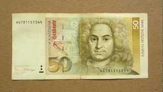 50 Deutsche Mark Banknote (Fifty Deutsche Mark / 1989), Obverse and Reverse