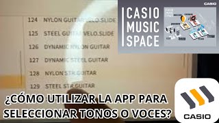 Cómo Seleccionar Los Tonos utilizando la App CASIO MUSIC SPACE en el Piano Privia PX-S6000BK