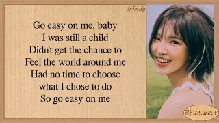 Wendy Go Easy On Me (Adele Cover) Lyrics