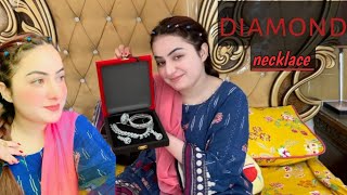 Aj sari jewelry set Kar  k Rakh de  diamond necklace Bhe  mil Gaya ￼ I am very happy❤️😍