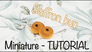 Polymer clay miniature - Saffron bun - tutorial