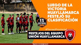 Festejos de Unión Huayllamarca tras la victoria frente a Municipal Poopó