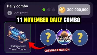 11 November Capybara Nation Daily Combo Today | Capybara Nation Airdrop Daily Combo 11 November