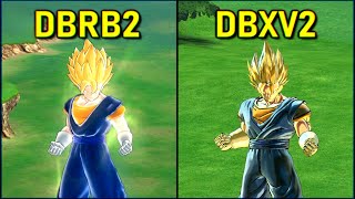 Dragon Ball Xenoverse 2 vs. Raging Blast 2 - Comparison | Vegito - All Attacks & Transformation