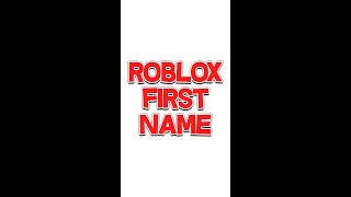 This is Roblox's First Name EVER... 🙀 #roblox #shorts