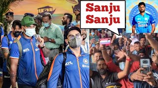 When Team India Arrived Thiruvananthapuram Kerala fans are crazy for Sanju Samson 😳🔥 | IND VS SA