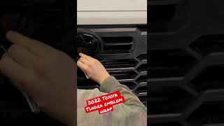 Wrapping the 2022 Tundra Toyota emblem