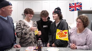 trying British snacks with our parents !!!