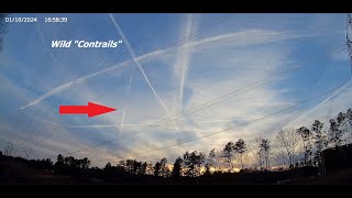 01/10/2024 Sky Time Lapse | Sun & Clouds & Wind | Airplanes Crisscross Skies | 4K