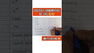 Doctor handwriting be like 😂#shortsfeed #shortvideo #shorts #short #youtubeshorts #shorts