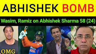 Wasim Akram latest on Abhishek Sharma 58 (24) vs UAE ACC 2024 | PAK Media, Ramiz Raja, Shoaib Akhtar