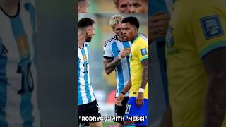 Rodrigo With Messi 🥶😱 #shors #messi #ronaldo #shortvideo