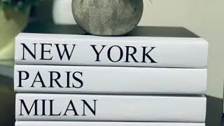 Decorative city’s names on the books! Vinyl book covers ! Designer decorative books DIY! Fashion