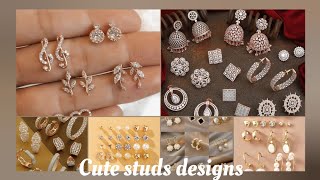 Cute stud earrings design #latest #trending #design #2023 #beautiful #fancyjewelry #viral