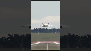 US F22 RAPTOR AWESOME LOUD TAKEOFF!! #f22 #dcs #shorts  #milsim #gaming