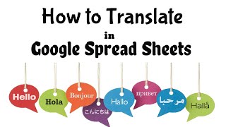 How to translate in Google Spread Sheets? l vyasa