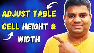 How To Adjust Table Cell Width And Height In Microsoft Word