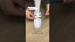 Nike Air Force 1 (Strapz Waxed Laces) Lacing Tutorial 🤩😮‍💨‼️ #asmr #sneakers #nike