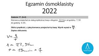 Egzamin ósmoklasisty matematyka 2022 zadanie 17